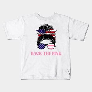 Back the pink breast cancer awareness women and men Kids T-Shirt
